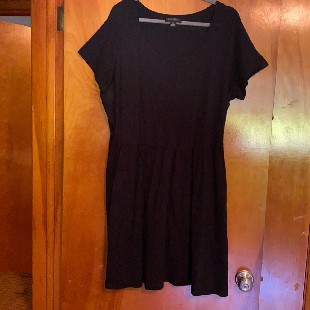 Black T-shirt style dress